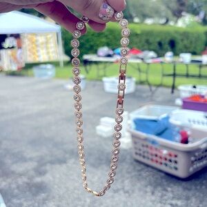 Swarovski crystal rose gold necklace